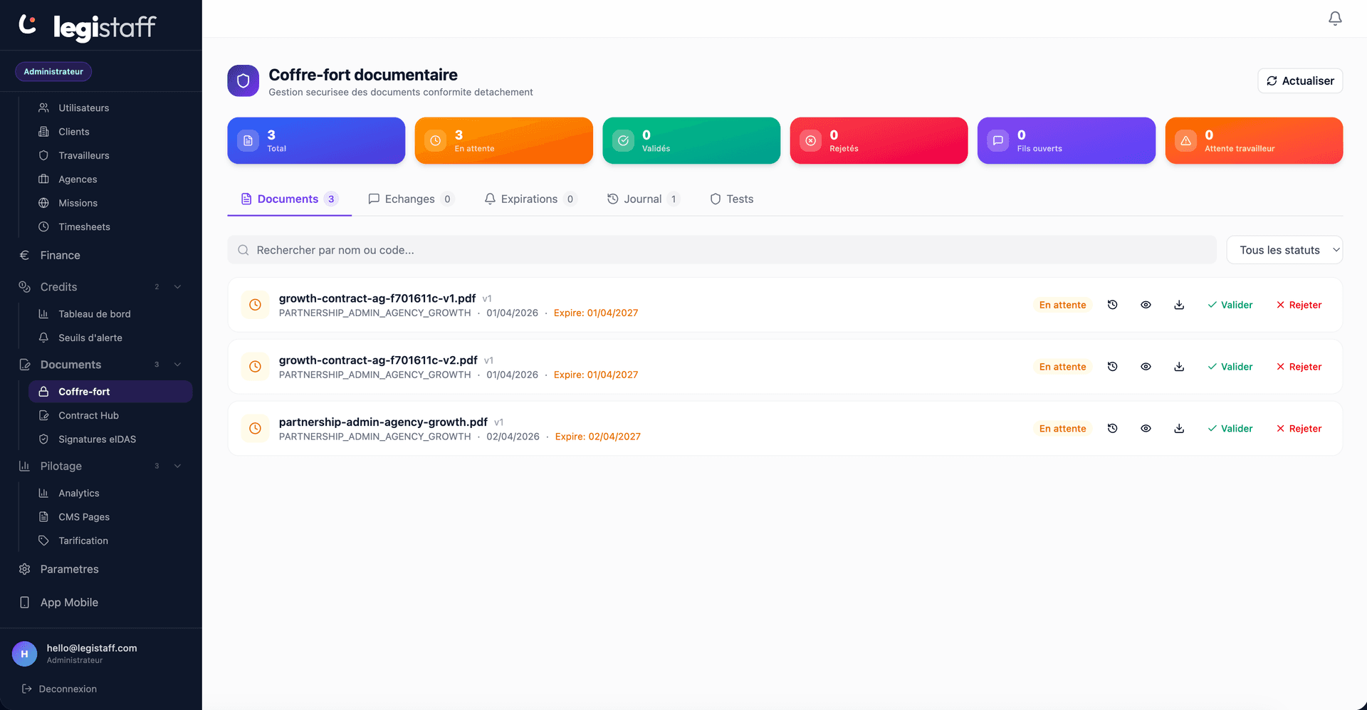 Coffre-fort eIDAS et audit trail
