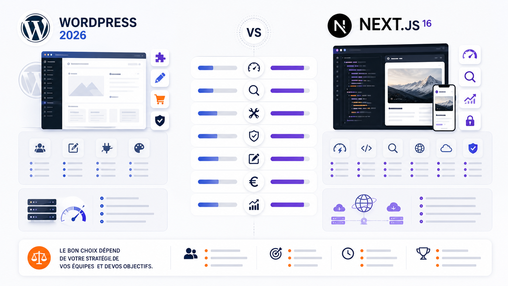 Comparatif WordPress et Next.js pour choisir le meilleur stack lors d’une refonte de site internet en 2026