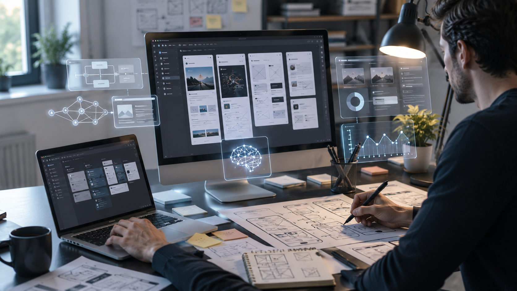 Méthode UXomnia combinant IA, UX design et stratégie de création web